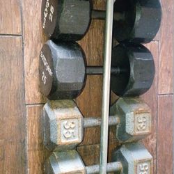 25 Pound And 35 Pounds Dumbells