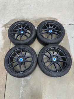 Work Emotion Wheels CR Kiwami 5X114 18” 18x8.5 +47 Power Trac Racing Pro 225/40/18
