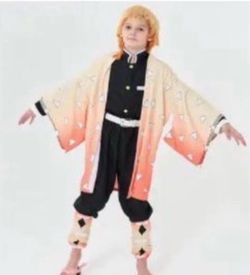 Kids Demon Slayer Zenitsu Cosplay Costume Set - Toddler Size 3T (PRICED TO MOVE!)
