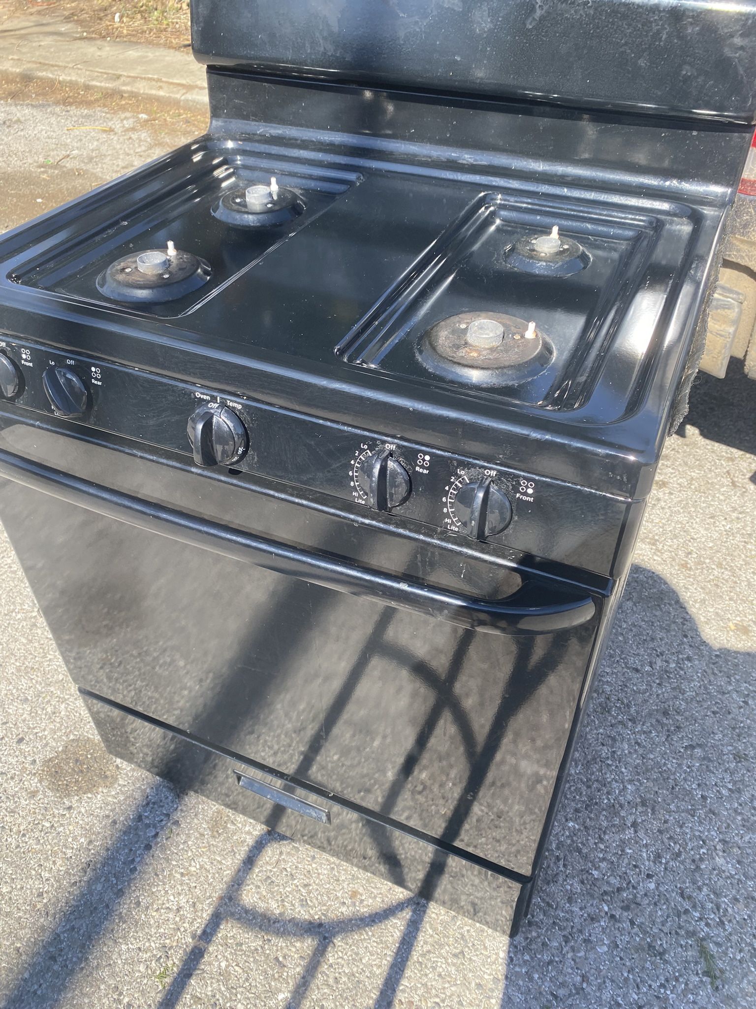 All Black Gas Stove