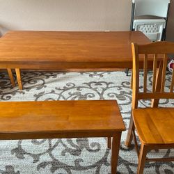 6 - Piece Shaker Dining Set - Oak
