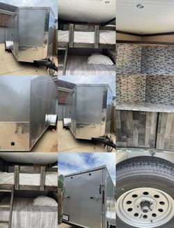 Silver Mist Tandem 6×12 Cargo Trailer A New 6×12 Enclosed Trailer Standard Features Include: 1.) V-Nose Front (Extra Space) With Solid Wall Constructi