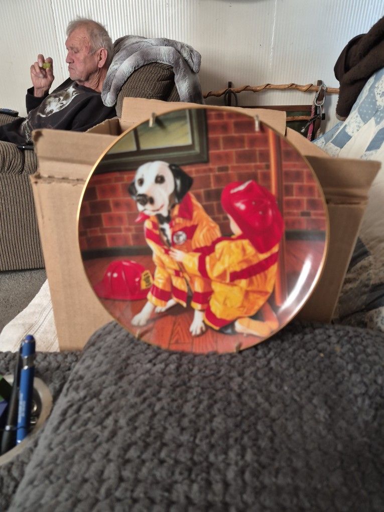 This Is A Collection Plate.  On The Back Said The   Chief