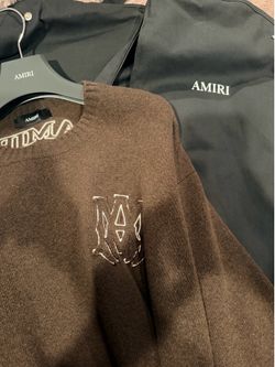 Amiri Brown Knit Crewneck Sweater