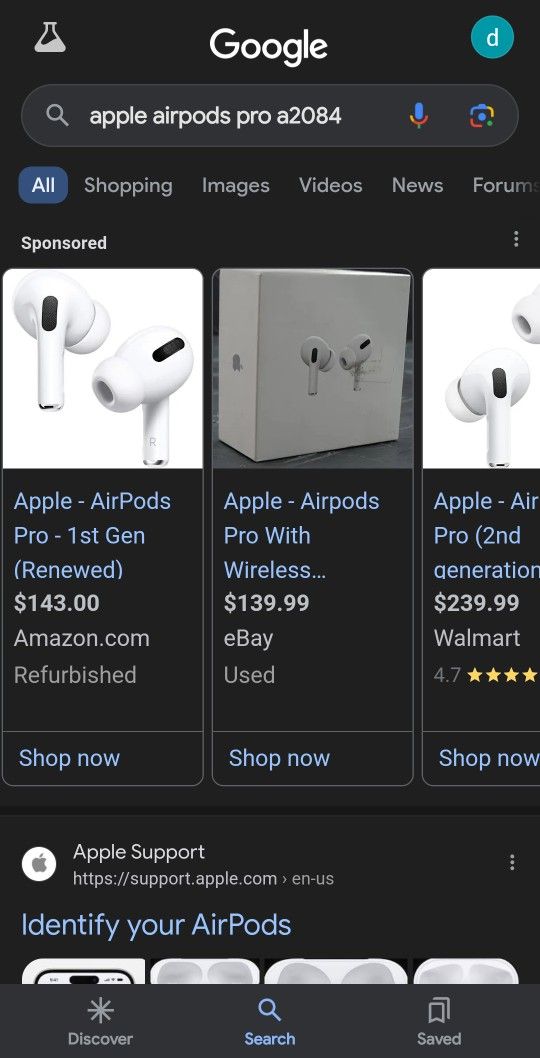 Apple Air Pods Max 1st Gen A2084