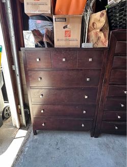 Dark wood dresser