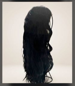Long black wavy wig
