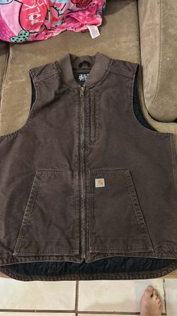 Carhartt Duck Canvas Work Vest Brown XL