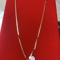 14k Chain & Charm 10g New