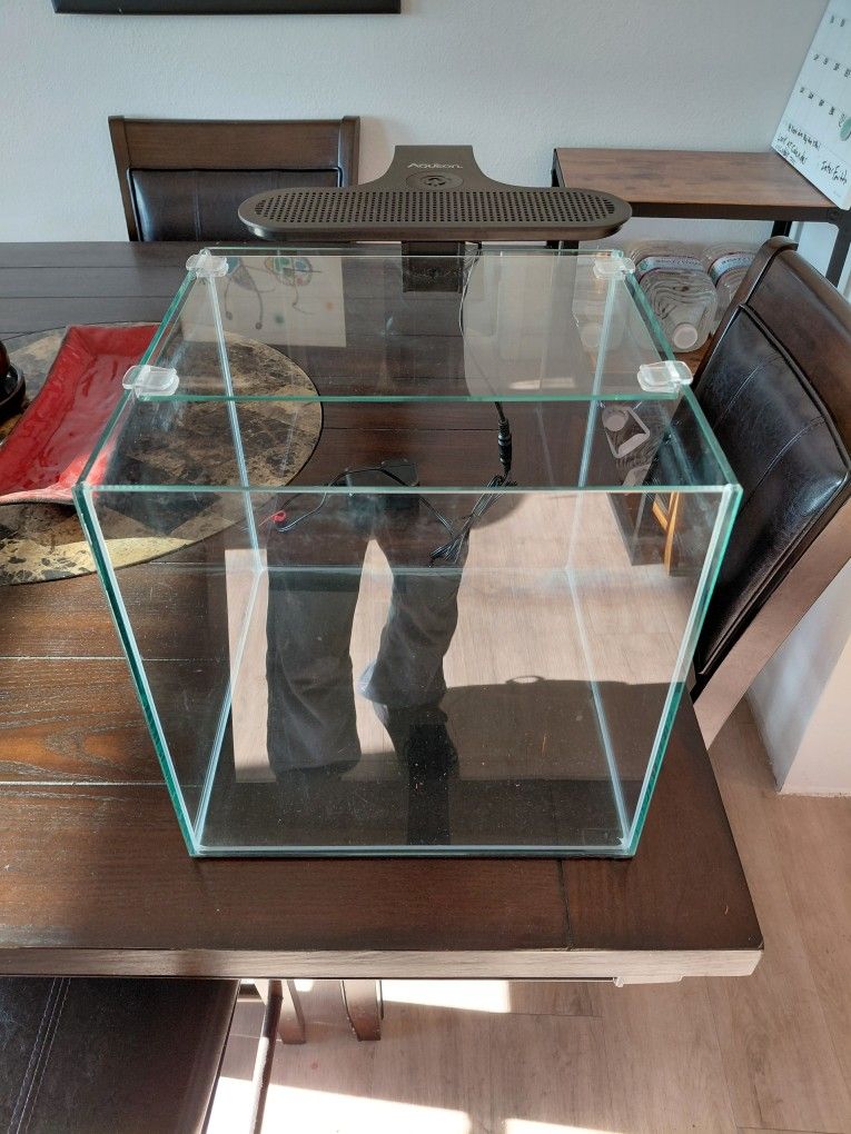 6 Gallon Rimless Cube Aquarium + Light