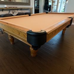 8’ Pool Table By Goldenwest Billiards (Free Delivery & Pro Setup) New Felt Any Color + All Accessories