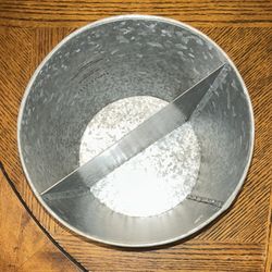 Galvanized Metal Bucket with Divider