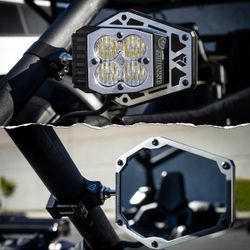 New Baja Designs / Assault Industries Squadron Sport Nighthawk Mirror LED Light Set Pair Wide Cornering ATV UTV