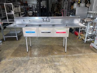 Commercial 3 Well Sink