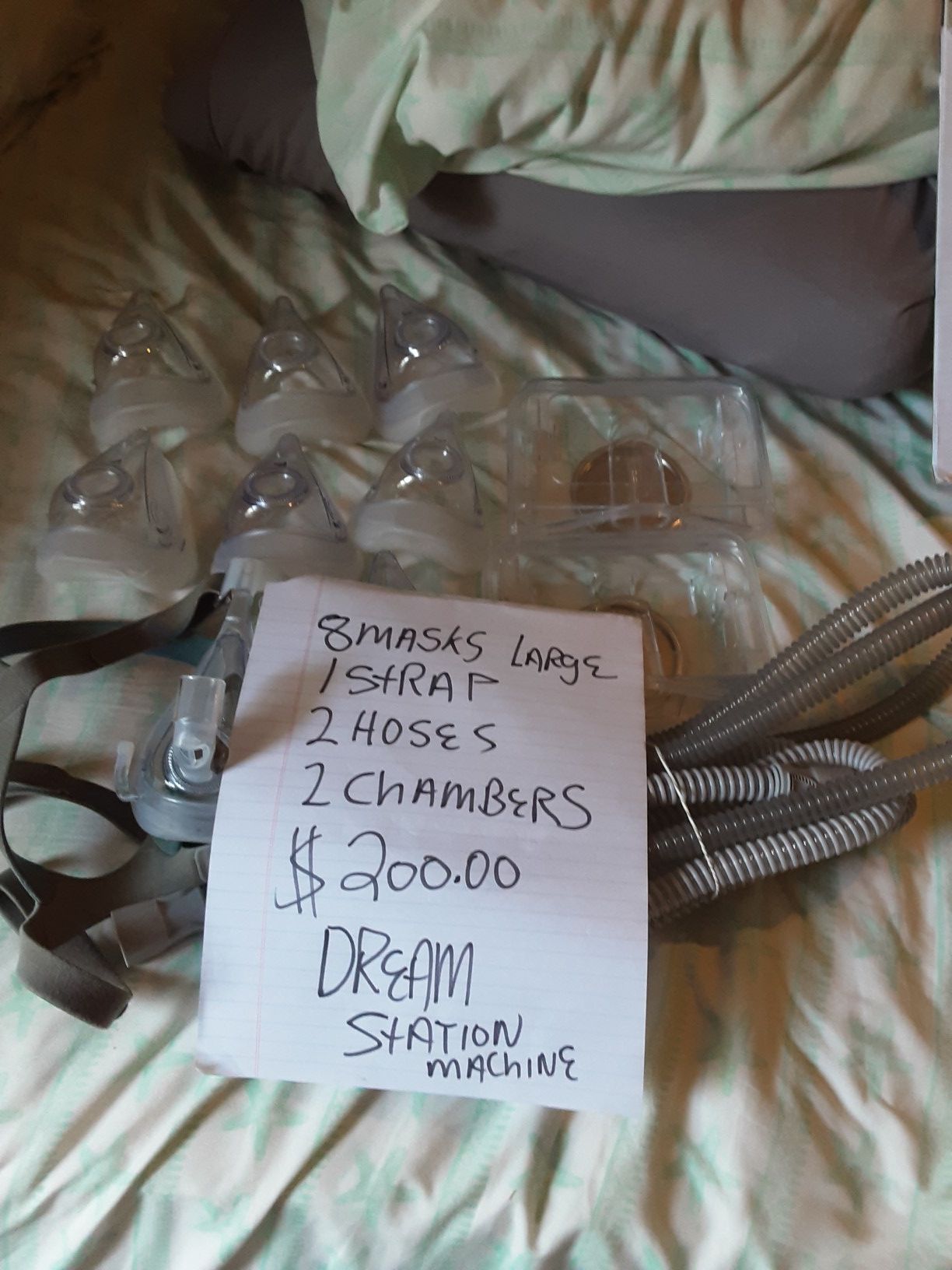 2 different cpap supplies large masks. No Machine.