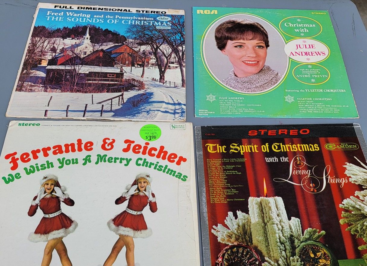 Set Of 4 1960's Christmas Albums