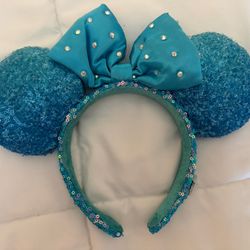 Blue Obre Sequin Disney Ears 