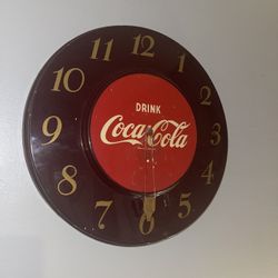 Vintage Coca-Cola Wall Clock (1950s)