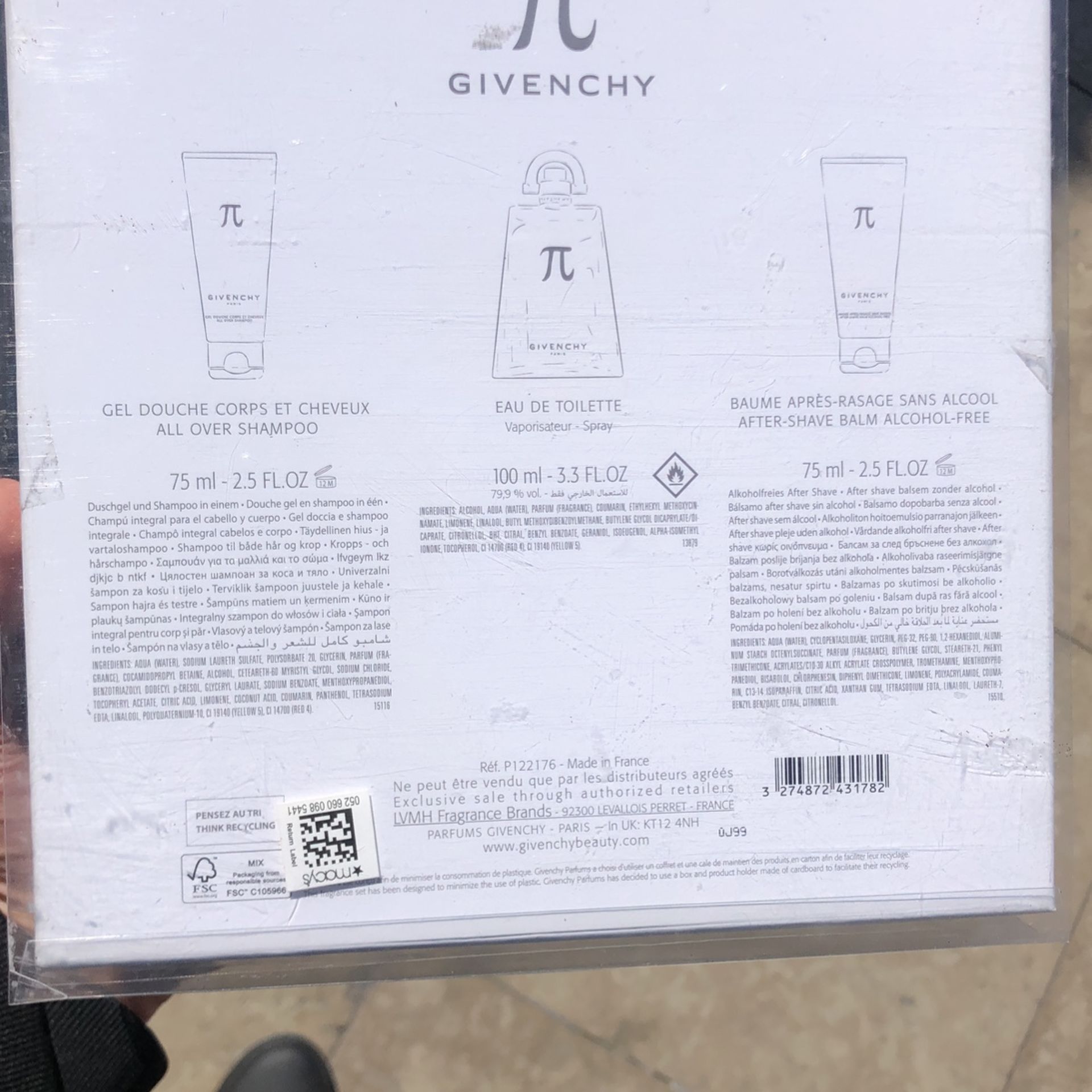 Givenchy Pi Cologne Package