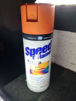 Orange spray paint