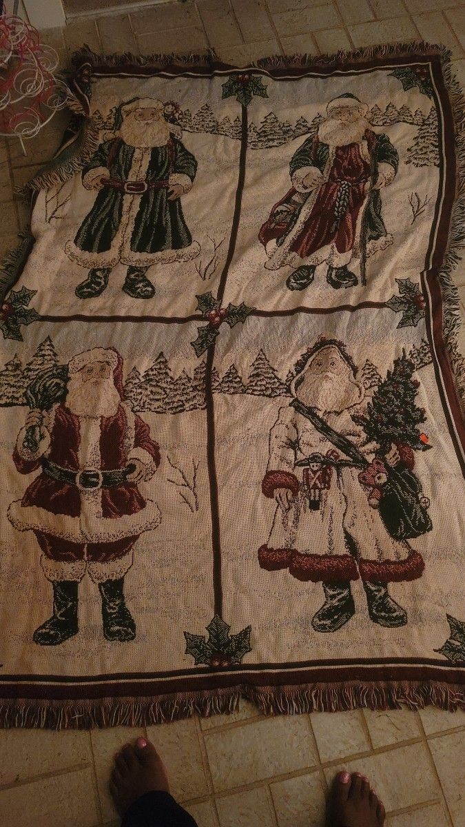 Double Shided   Santa Throw.