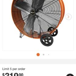 30 in. Heavy Duty 2-Speed Direct Drive Drum Fan