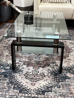 Modern glass coffee table