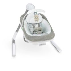 Ingenuity Anyway Sway Vibrating Portable Baby Swing Spruce, Blue