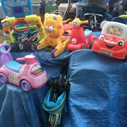 Kids Riding Toys Etc. With Sounds $10-$15 Each