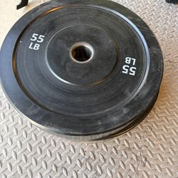55 pounds weight plates x2