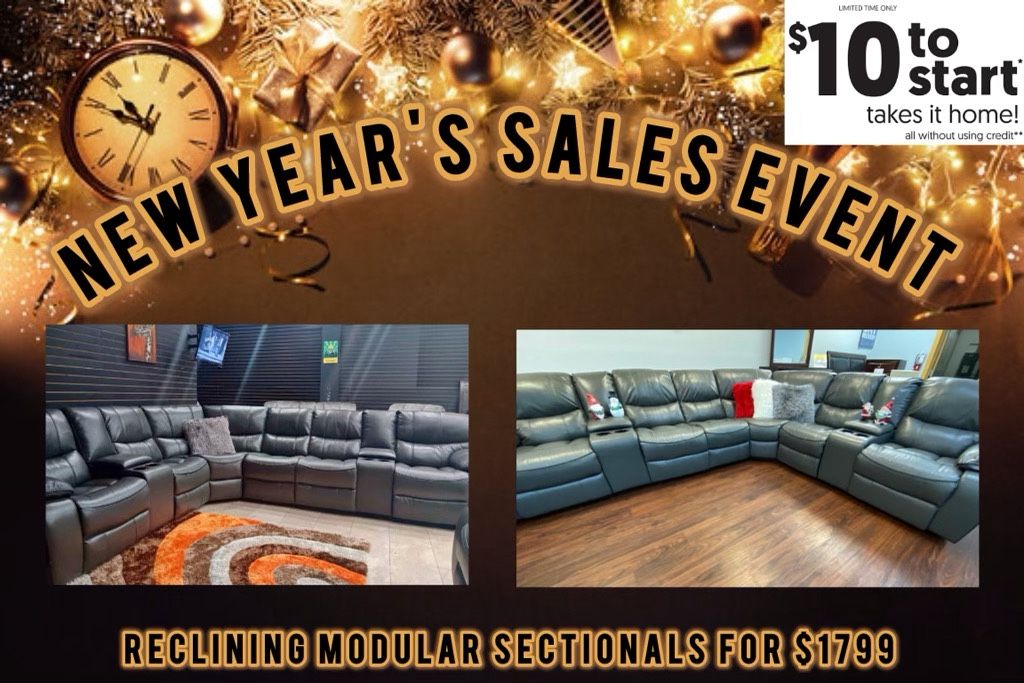 COMFY NEW LARGE RECLINING SECTIONAL SOFA ON SALE ONLY $1799. IN STOCK SAME DAY DELIVERY 🚚 EASY FINANCING