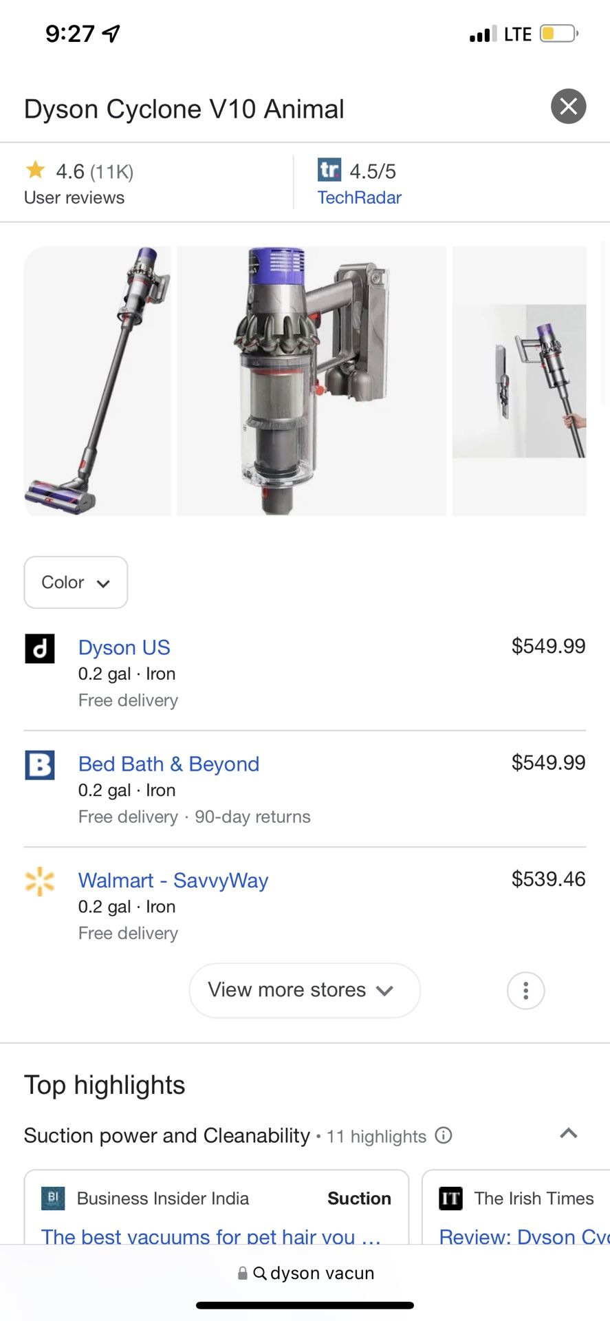 Dyson Vacuum