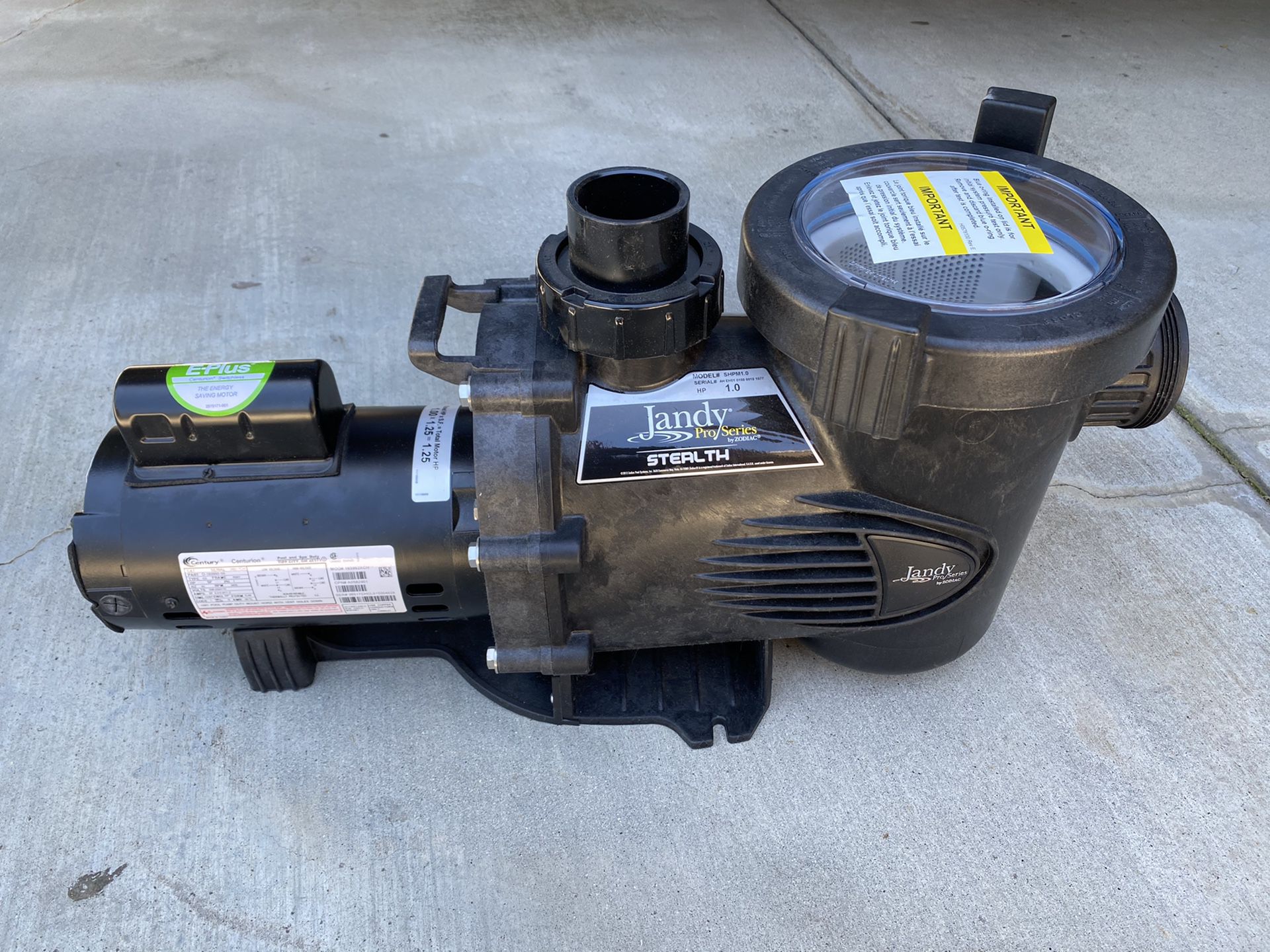 Pool and Spa Pump/Motor Jandy ProSeries Pumps Model SHPM