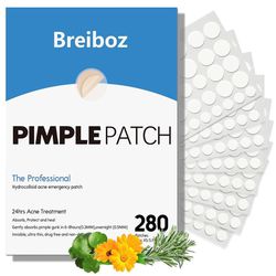 new Pimple Patches for Face, Hydrocolloid Ace Patches, Zit Patches for Day and Night Invisible with Tea Tree, Salicylic Acid & Cica Oil-280 Patches,5 