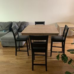 High Table & 4 Chair Set