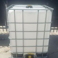 330 Gal IBC Tote Natural Plastic Barrel Water Storage  Barrels  Gray Water Waste Motor Oils Liquids Tents Recycling  Gas Containers Diesel Fuel Can 