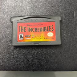 The Incredibles" video game cartridge for the Nintendo Game Boy Advance system. 