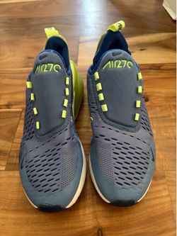 Nike Air Max 270 trainers in blue and green #AirMax270