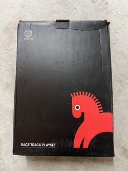 Acorn Baby Wooden Vertical Race Track - 4 Wooden Car Track 12in Ramp Toy Tower