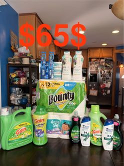 Household Essentials Bundle – Gain, Bounty, Olay & More