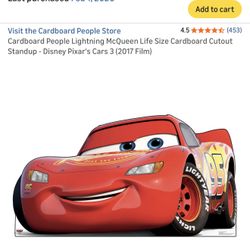 Lightening McQueen Life Size Cutout