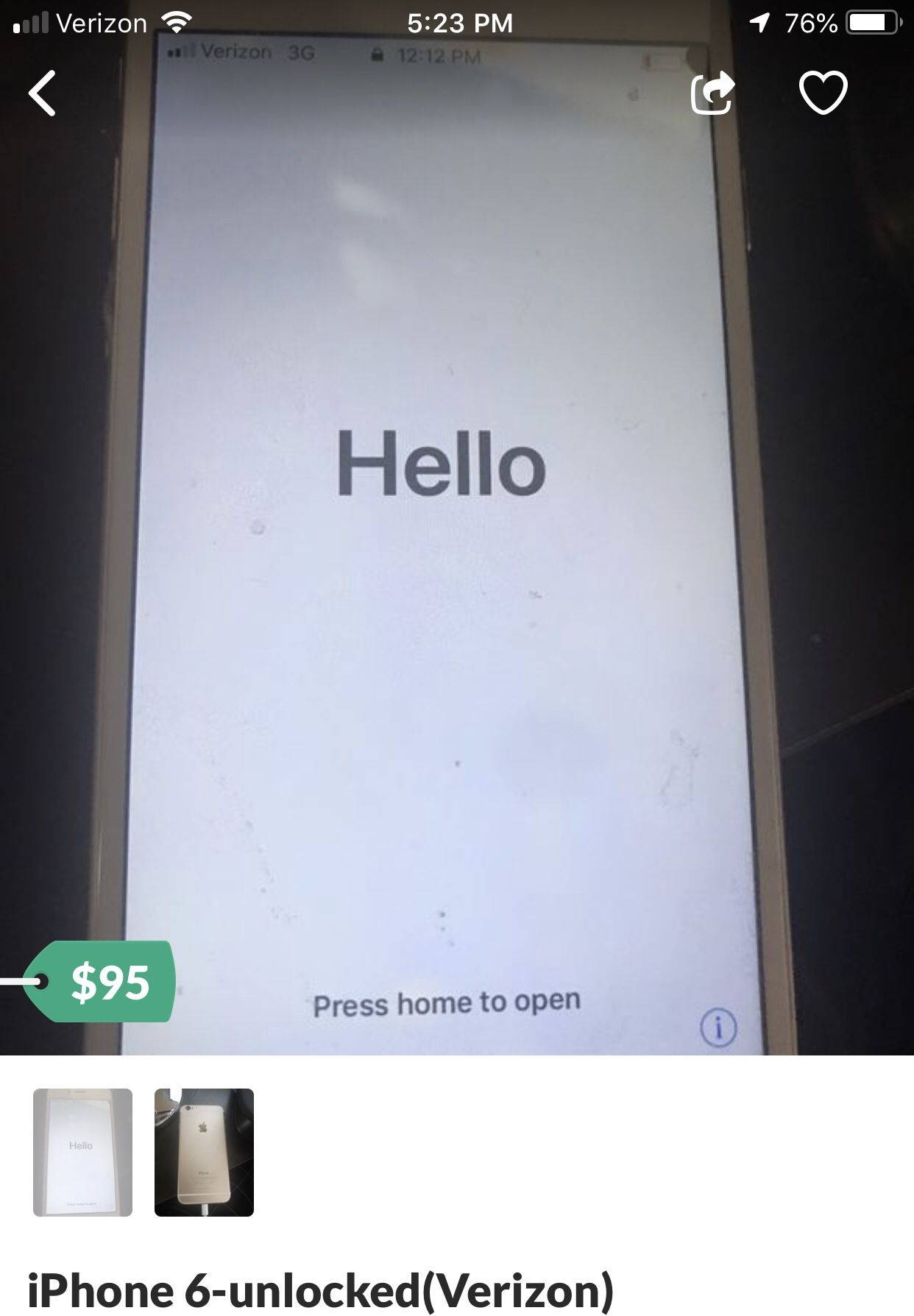 iPhone 6(Verizon) unlocked