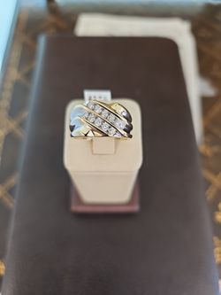 10K SOLID Gold Diamond Men's Ring 0.55ct Natural Diamonds 