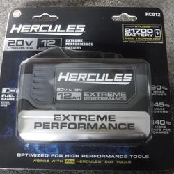 Hercules 20v 12ah extreme performance battery 