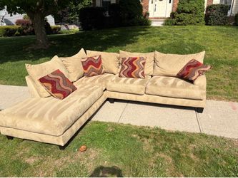 Delivery! Tan sectional, originally $1400