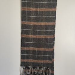 Cashmink Made In Germany Men’s Wool Blend Plaid Scarf Winter Outerwear 