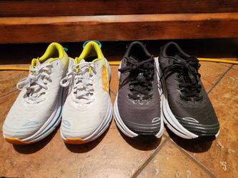 2 pairs of HOKA tennis shoes size 9D