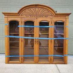 FREE Oak Lighted Hutch Top