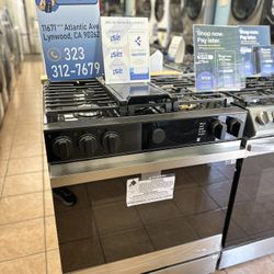 Samsung Bespoke 30” 6.0 Cu Ft Smart Slide In Gas Range Air Fry