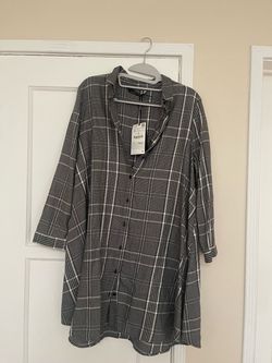 Zara Oversized Button-Down Shirt Dress